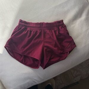 Lululemon Athletica Maroon Athletic Shorts